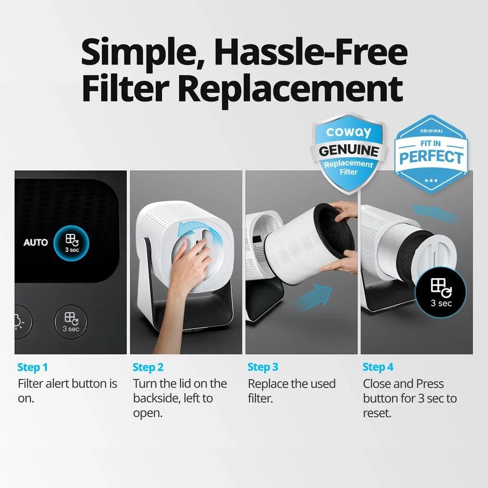 Airmega Aim True HEPA 2-in-1 Air Purifier and Fan with Smart Sensor