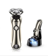 MOOSOO Electric Shaver with Clean Station, Wet Dry Waterproof Electric Razors 