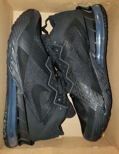 Nike LeBron 18 Zero Dark 23 Triple Black Men's Size 9 NWB (no box top) - Picture 10 of 11