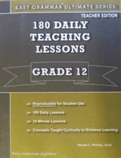 Easy Grammar Ultimate Series Grade 12 Teacher - Paperback By N/A - GOOD