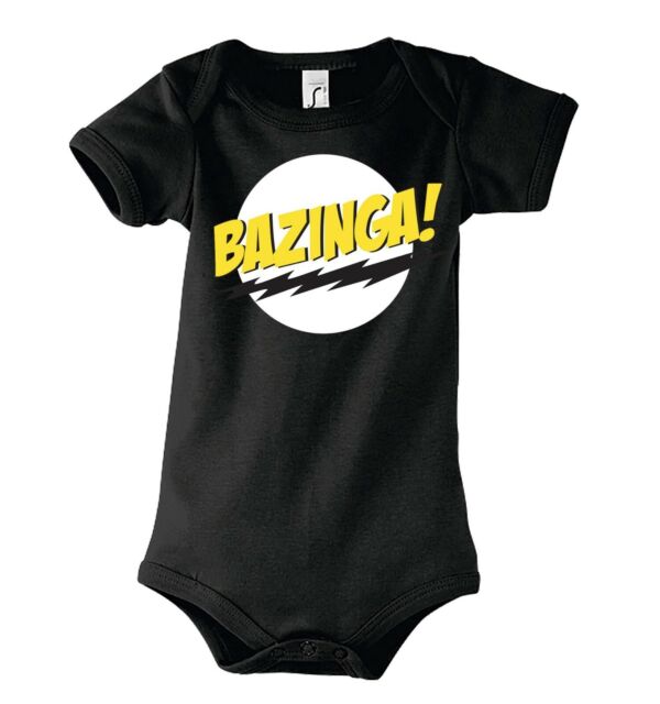 Youth Designz Baby Strampler Bazinga Print Body Sheldon Big Bang Cooper Serie TV IV11120