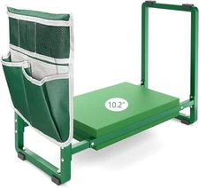 10.2" Garden Kneeler and Seat Green Wider Heavy Duty Thick Gardening Bench