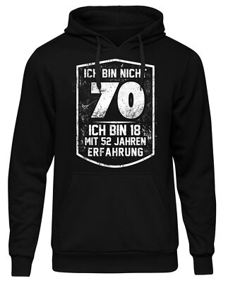 Ich bin nicht 70 Herren Kapuzenpullover | Geburtstag Feier Party Fun Geschenk