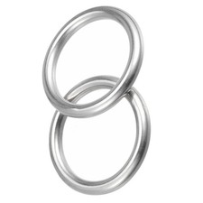 2Pcs 50mm ID 8mm Thick Welded O-Ring 316 Stainless Steel for Craft