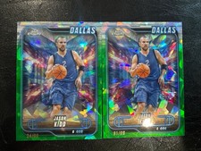2024-25 Topps Chrome Sapphire Jason Kidd Green Refractor (2) 24/99 + 81/99 Mavs