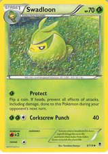 Swadloon 6/119 Uncommon XY - Phantom Forces Pokemon Near Mint
