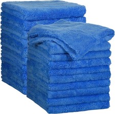20 Pcs 16 x 16 Inch Edgeless Microfiber Plush Towels for Cars Detailing Drying