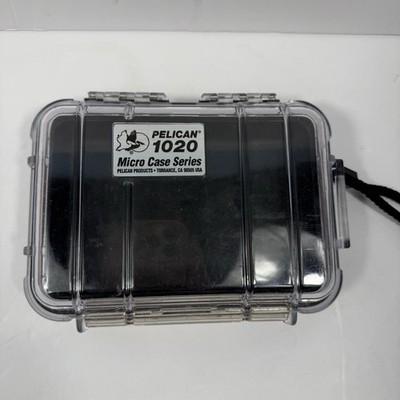 PELICAN 1020 Micro Case Clear Top Waterproof Crushproof Dustproof Black Liner