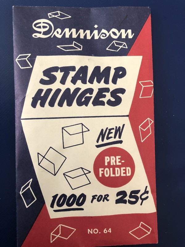 Dennison Stamp Hinges 1,000 Prefolded Stamp Hinges #64