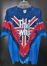 Mens Vintage 90s Liquid Blue The Who Tie Dye Single Stitch Made In USA Tee XXL