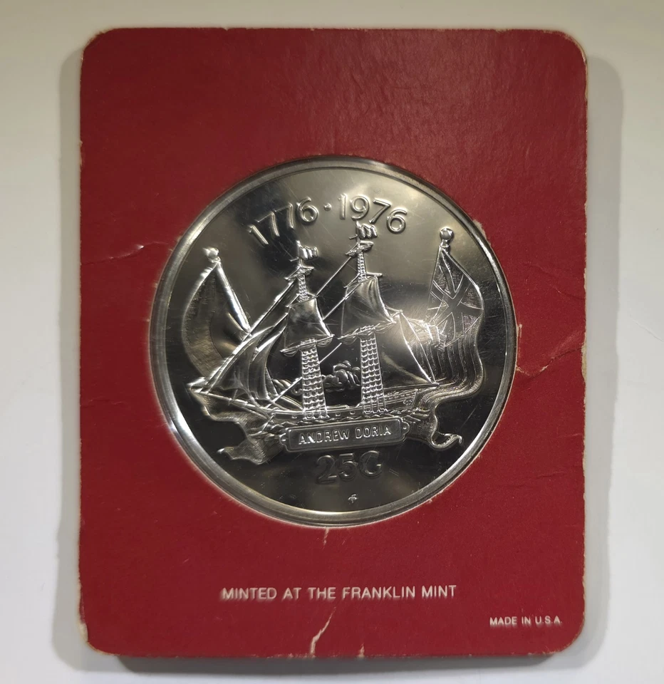 1.2526OZ ASW .925 STERLING 1976 Netherlands 25 Gulden Silver Coin - Image 4 of 4