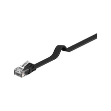 goobay 95382 CAT 6 Flat-Patch Cable, U/UTP, Black, 1.5 m Length