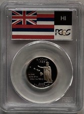 2008 S HAWAII SILVER STATE FLAG QUARTER PCGS PR70
