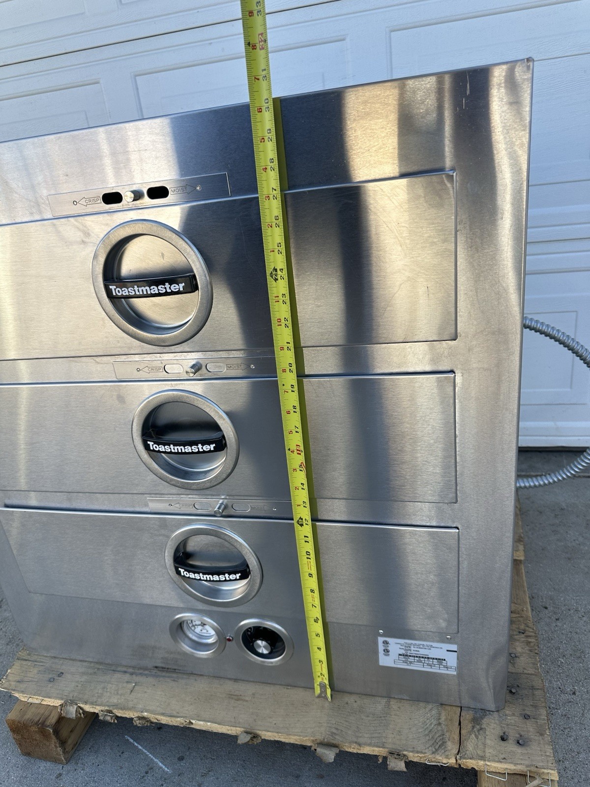 Toastmaster 3C80A 29”  Builtin Commercial 3 Drawer Chip Food Warmer 120 NEW