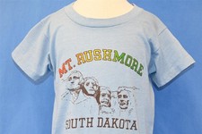 vintage 80s MT RUSHMORE SOUTH DAKOTA BLACK HILLS PUFFY PAINT t-shirt YOUTH S