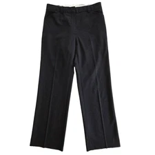Saks Fifth Avenue Wool Pants Womens 6 Black Classic Minimalist Career Cocktail