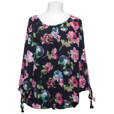 Deans, Bluse, Größe: L, Blau/Pink/Grün, Elasthan/Polyester, Blumen, Damen #MrQ
