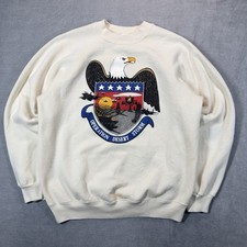 Vintage Hanes Operation Desert Storm Sweatshirt Adult Large Made In USA Eagle