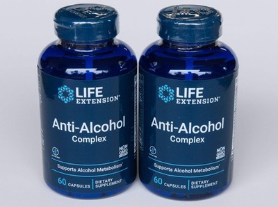Life Extension Anti-Alcohol Complex with NAC & Benfotiamine 120 Caps in a 2 Pack