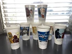 1977, Star Wars, (Coca-Cola) Plastic Cups Complete Set Of 8 Vintage