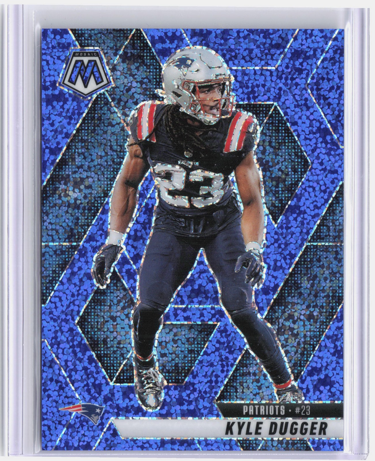 2025 Panini Mosaic #49 Kyle Dugger Blue Sparkle #/96