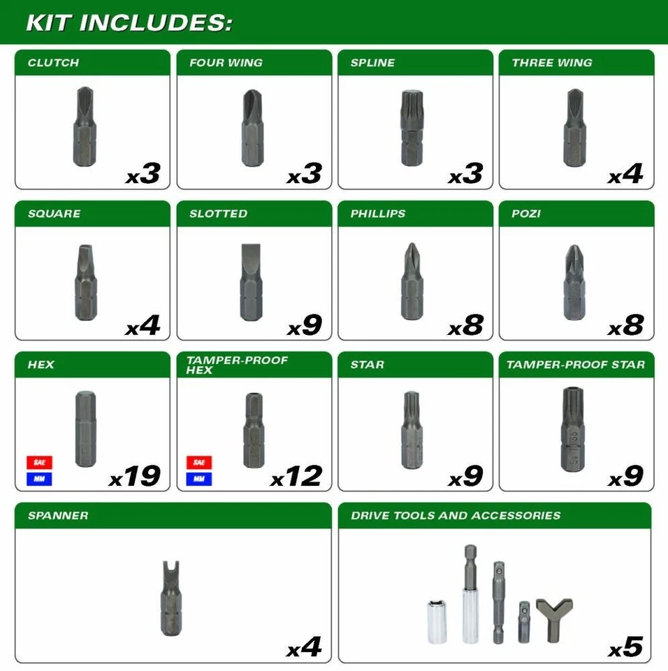 Juego de brocas Masterforce® Master Drive - 100 piezas $40,99 Foto 3 de 4