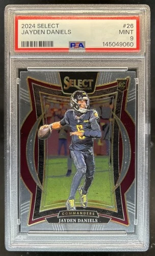 2024 Panini Select Jayden Daniels Concourse RC Rookie #26 Commanders PSA 9