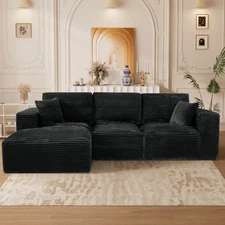 BHANITY 108" Cloud Sectional Couch with L-Shape Chaise Modular Extendible sofas