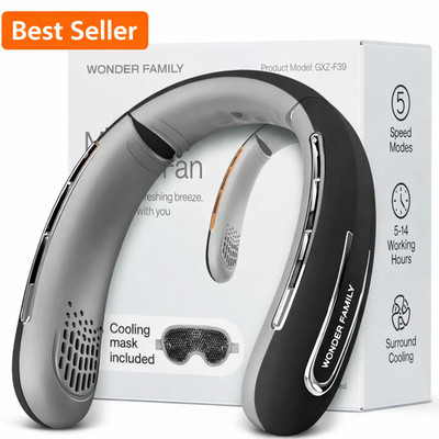 Portable Neck Fan Rechargeable 4000mAh Hands Free Wearable Cooling Fan 5 Speed U
