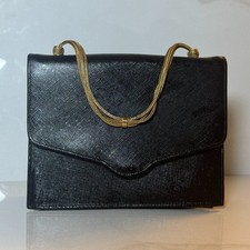Vintage Black Clutch Gold Chain Detailing