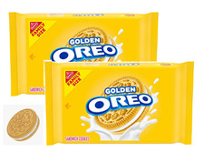 Oreo Golden Vanilla Sandwich Cookies, Family Size, 18.12-Ounce Pack of 2 Sale 