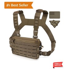 Tactical Chest Rig Pack for Men, Running Chest Bag with Front Loop Recon Ches...