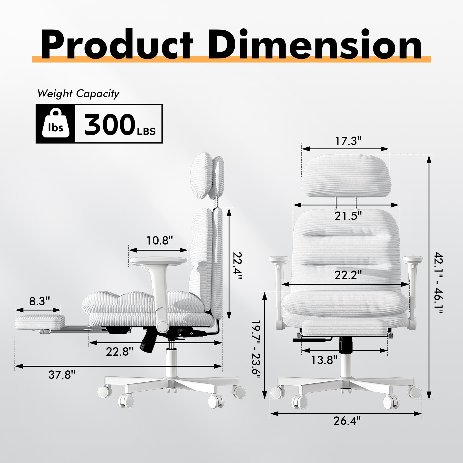 Criss Cross Chair with Wheels Flip-up Arms Executive Office Chair with Footrest
