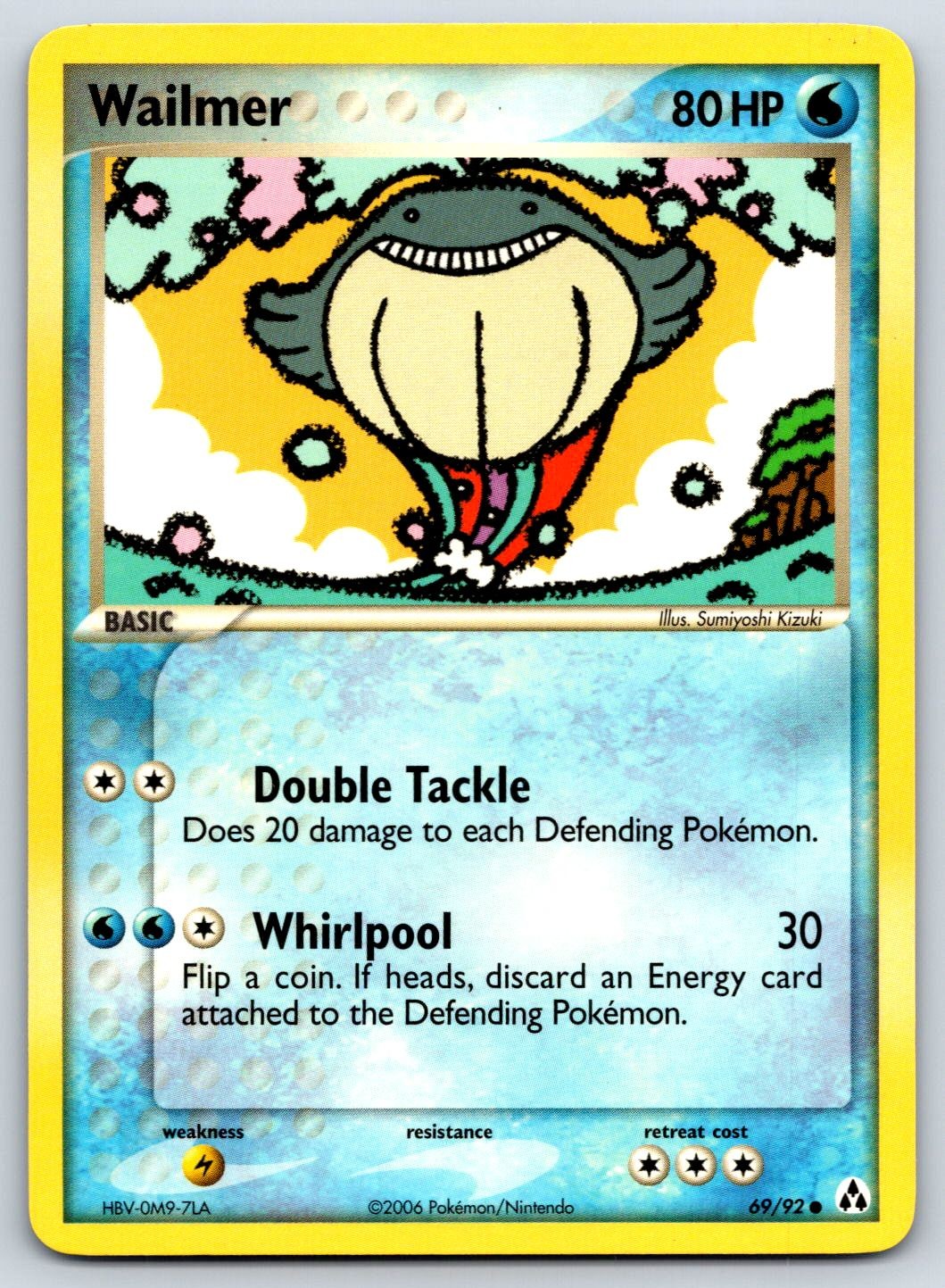 Wailmer Legend Maker 69/92 Pokemon Card NM
