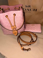 NWT Coach CEA23 Rowan Bucket Bag In Signature...