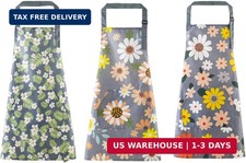 3 PCS Floral Aprons with Pockets, Womens Waterproof Apron with Adjustable Cookin