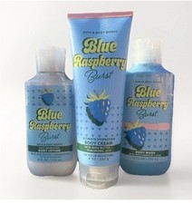 Bath  Body Works Blue Raspberry Burst Set- Lotion, Cream, Wash