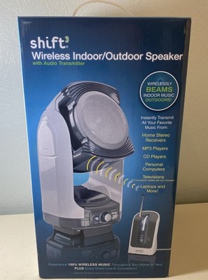 NIB Shift 3 Wireless Indoor Outdoor Speaker With Audio Transmitter