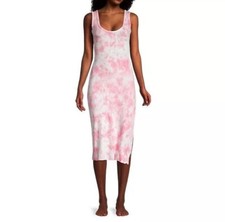 Love Shack Fancy Citra Pink Hand Dye Sleeveless Midi Dress Size XS