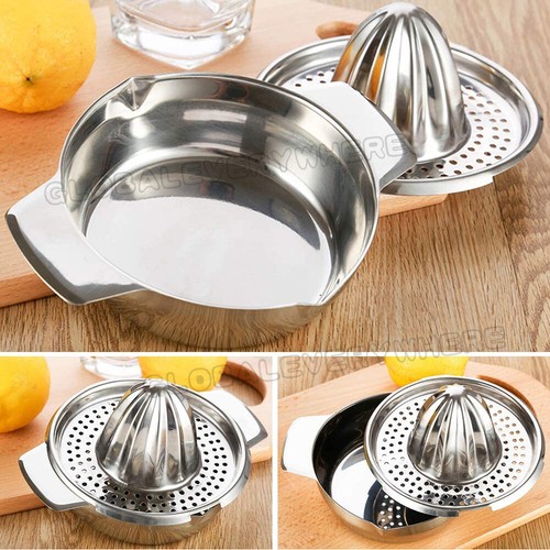 New Stainless Steel Fruit Lemon Citrus Orange Juicer /Manual Press Squeezer - Picture 7 of 9