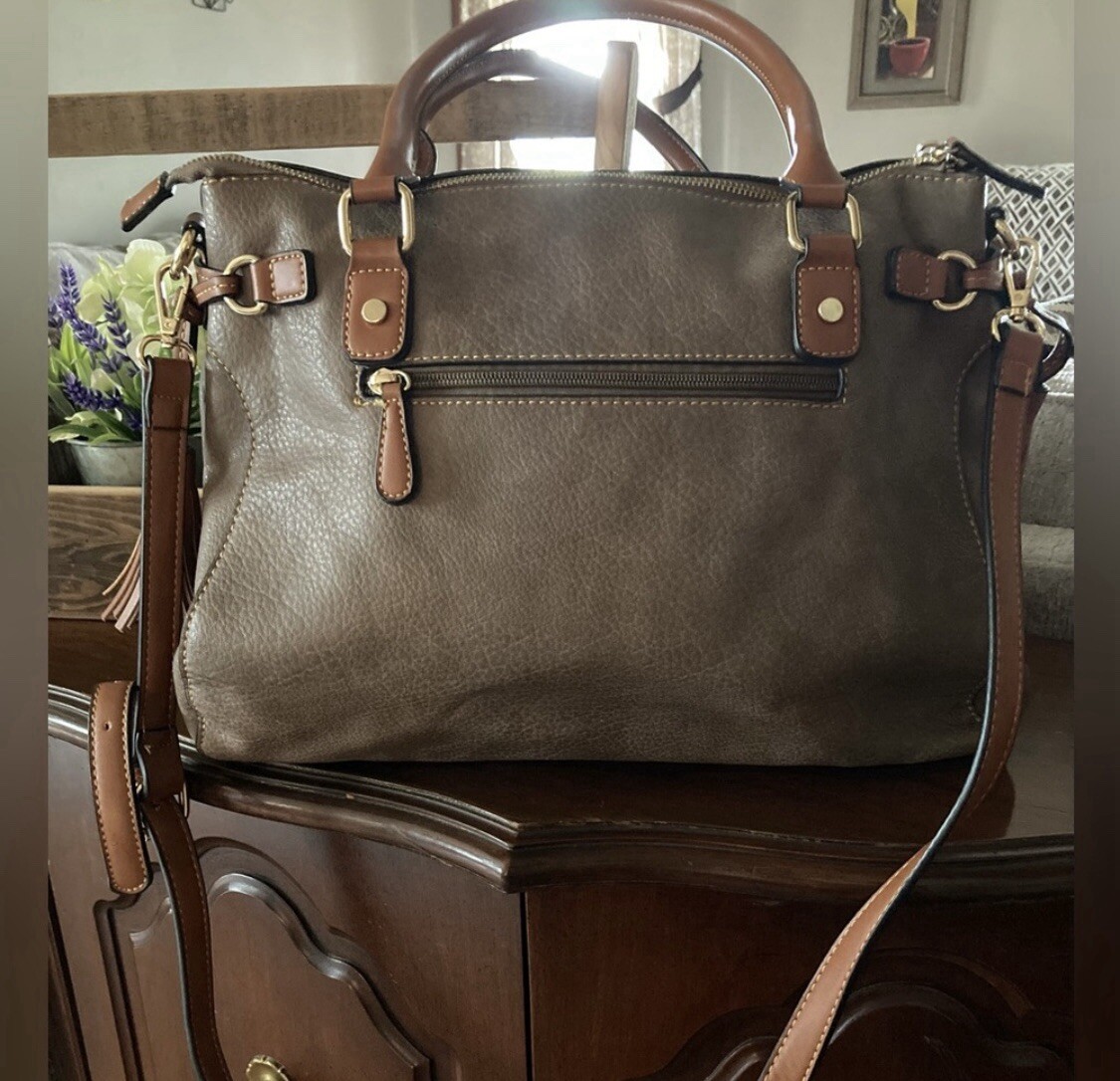 auカタログ Woman's Brown Leather Handbag Crossbody Purse Simply Noelle Tote