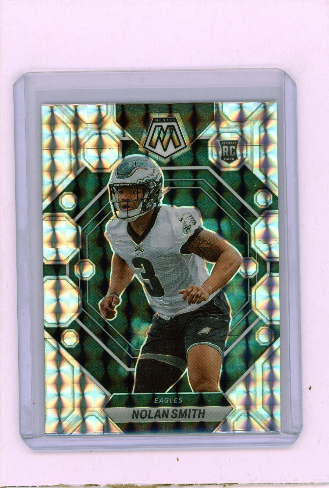 Nolan Smith 2023 Panini Mosaic Rookie Silver Prizm #353 Philadelphia Eagles Rc
