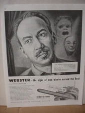 1949 Webster Cigars Golden Wedding Actor Jose Ferrer Vintage Print Ad 10129