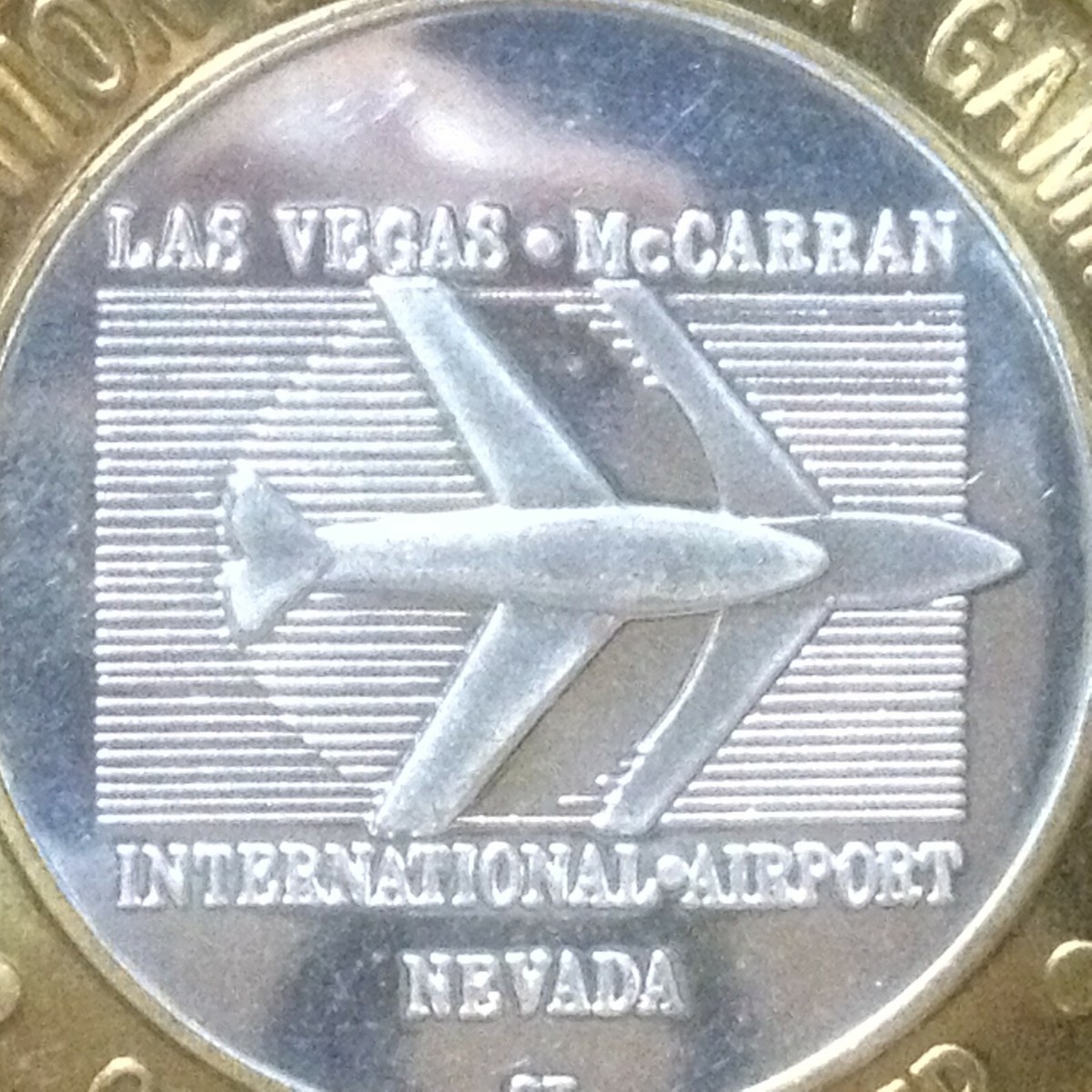 Las Vegas McCarran Slots Limited Edition $10 Gaming Token .6 OZ