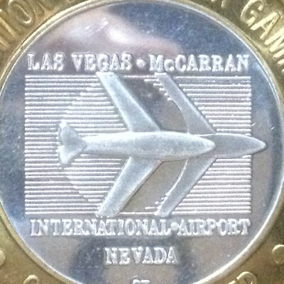 Las Vegas McCarran Slots Limited Edition $10 Gaming Token .6 OZ