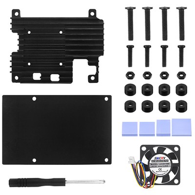 Raspberry PI 5 Motherboard Protective Case Aluminum Alloy Case with Cooling Fan