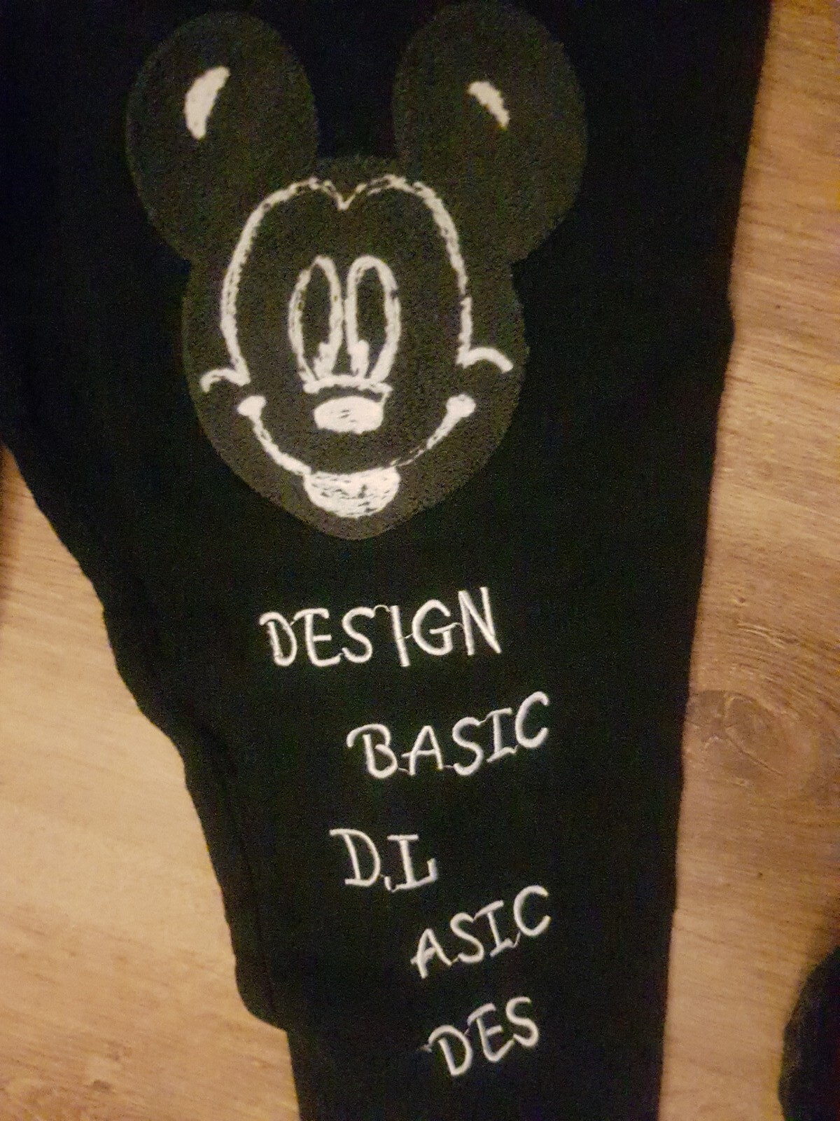 mickey mouse design basic black stretch jean size… - image 3