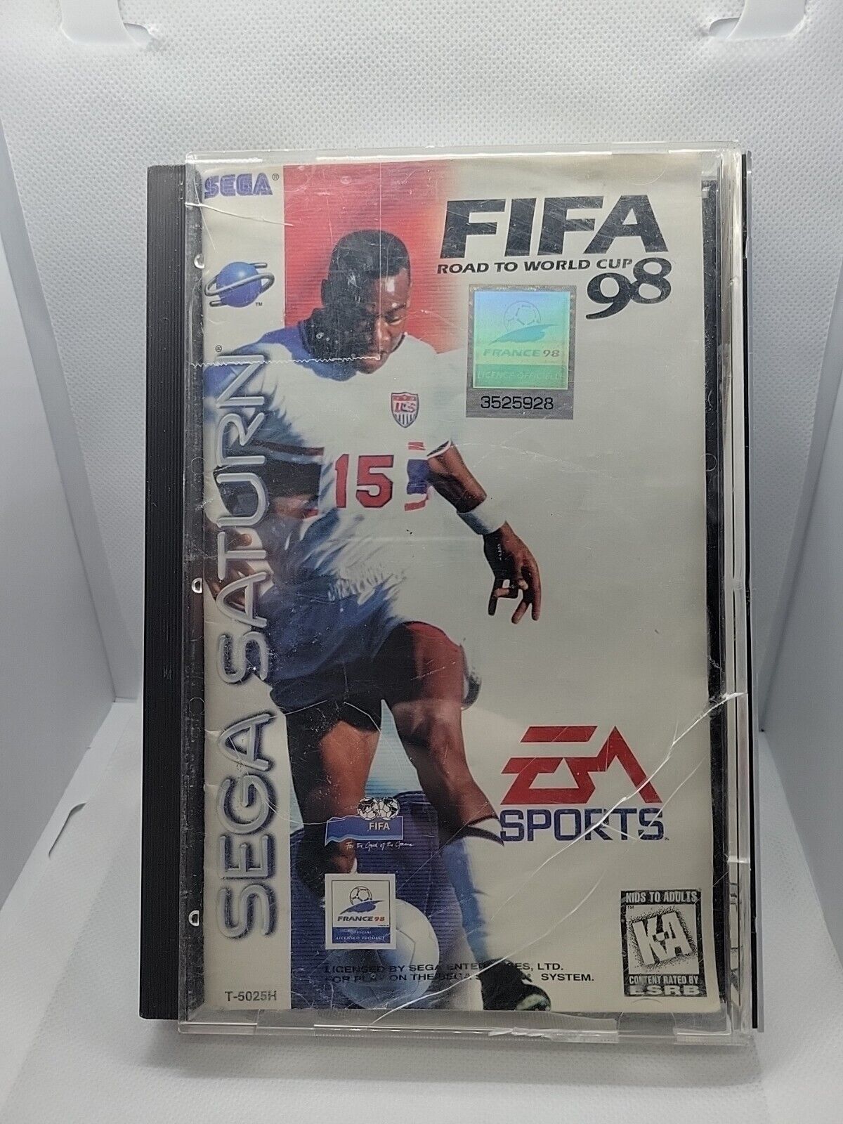 FIFA: Road to World Cup 98 (Sega Saturn, 1997) Cracked Case, As seen in Photo