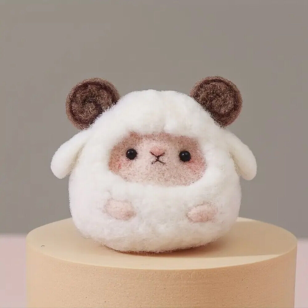 Beginners DIY Wool Felt Craft Sheep Needle Felting Material Production