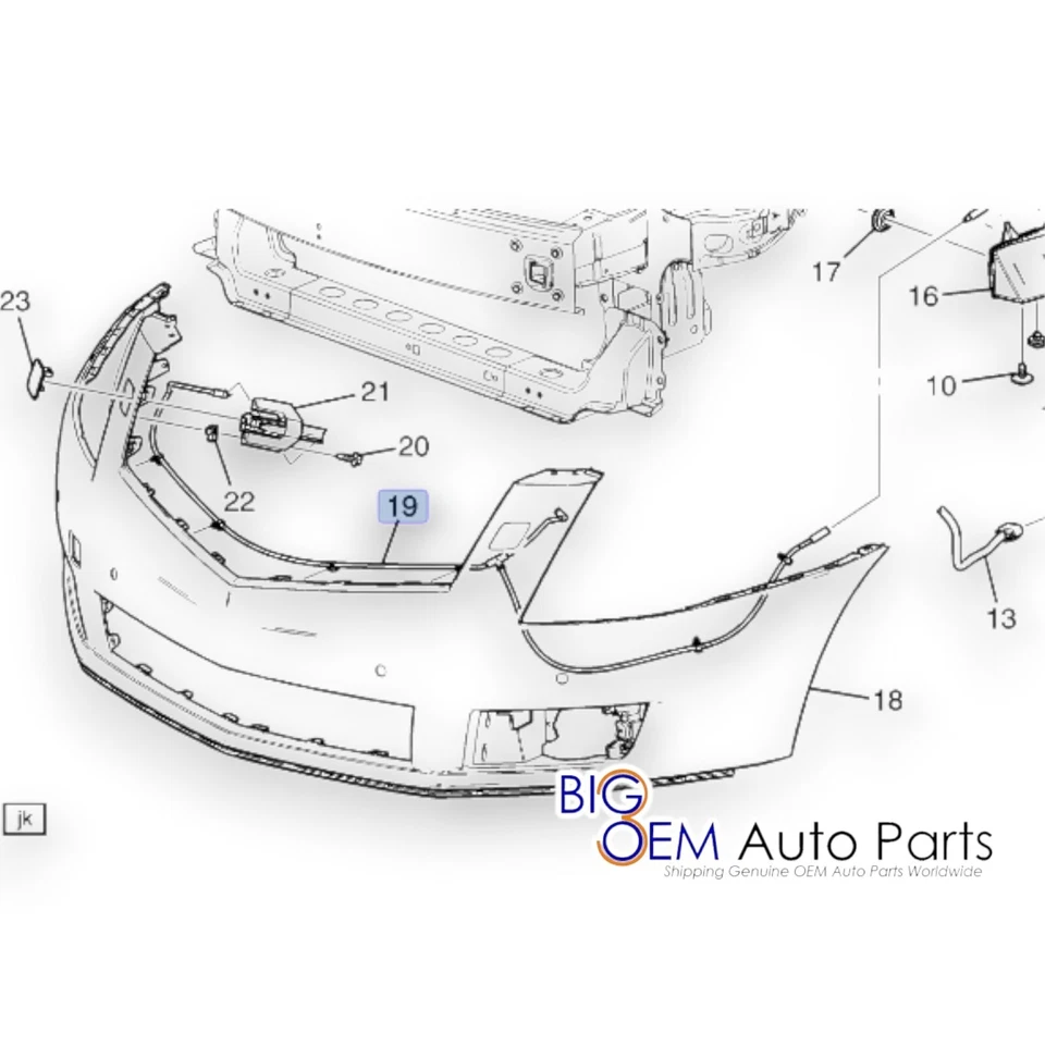 Cadillac SRX 2010-2016 parachoques delantero faro lavadora manguera OEM 15949213 Foto 2 de 4